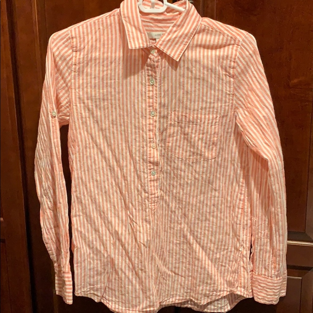 J Crew striped button down shirt